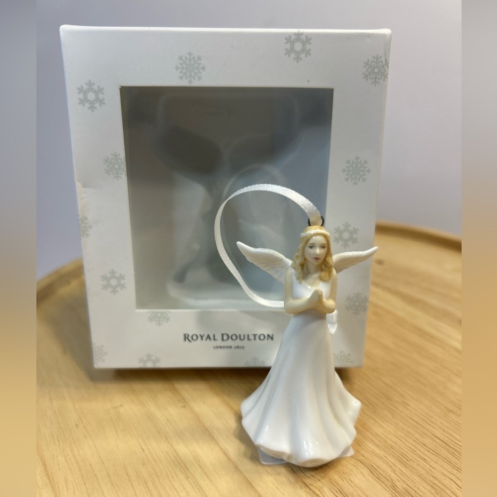 Royal Doulton Angel BLESSED Figurine Christmas Ornament Bone China 3" Figure NEW